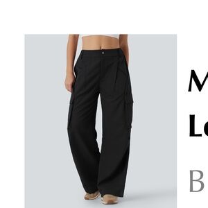 HALARA Black Wide Leg Cargo Pants